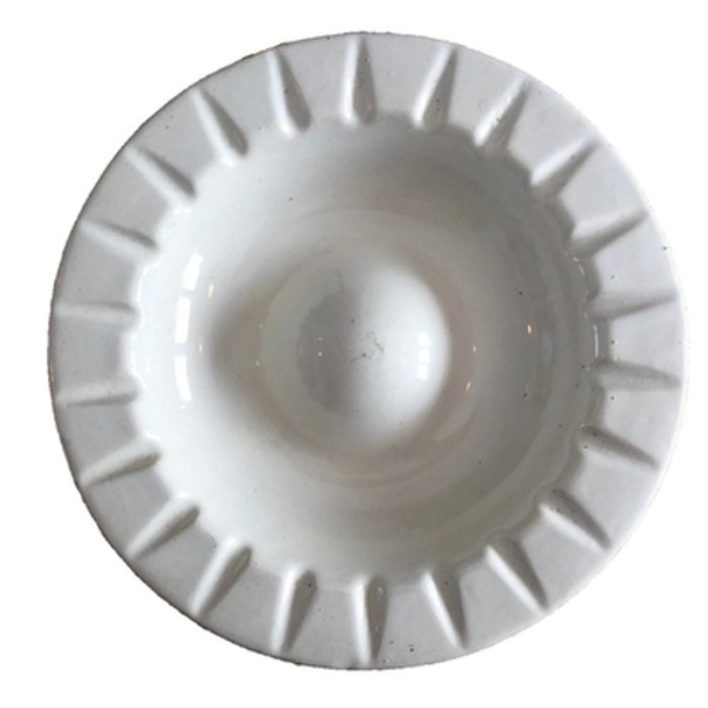 Vintage Shawnee Kenwood Cool Retro Art Pottery Ashtray White Black & White Speck